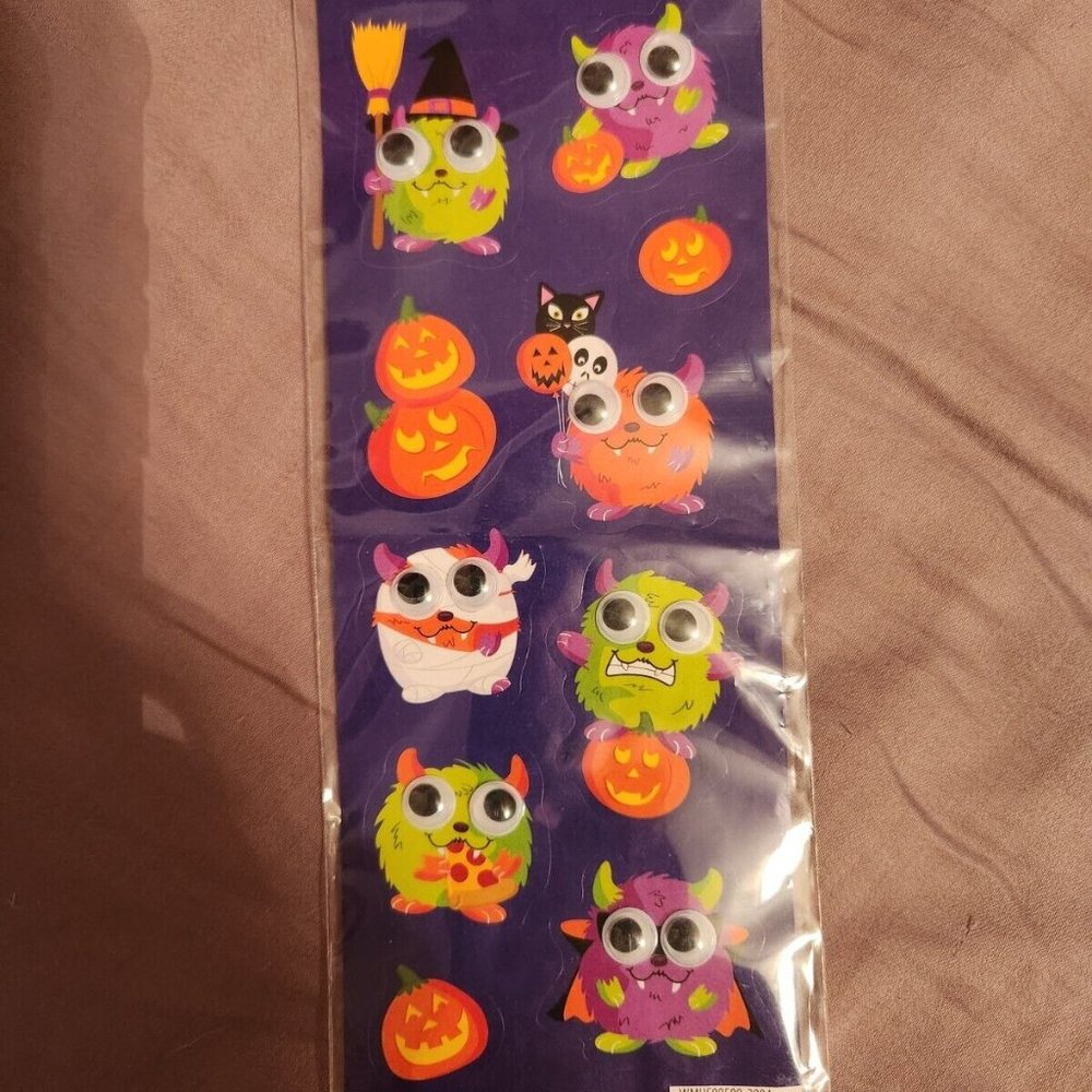 HALLOWEEN Stickers Lot Puffy, Googly Eye, Glitter - Picture 6 of 6